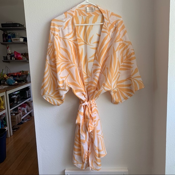 Maison Du Soir M/L Magnolia Kimono Robe Palm Print - Picture 12 of 14